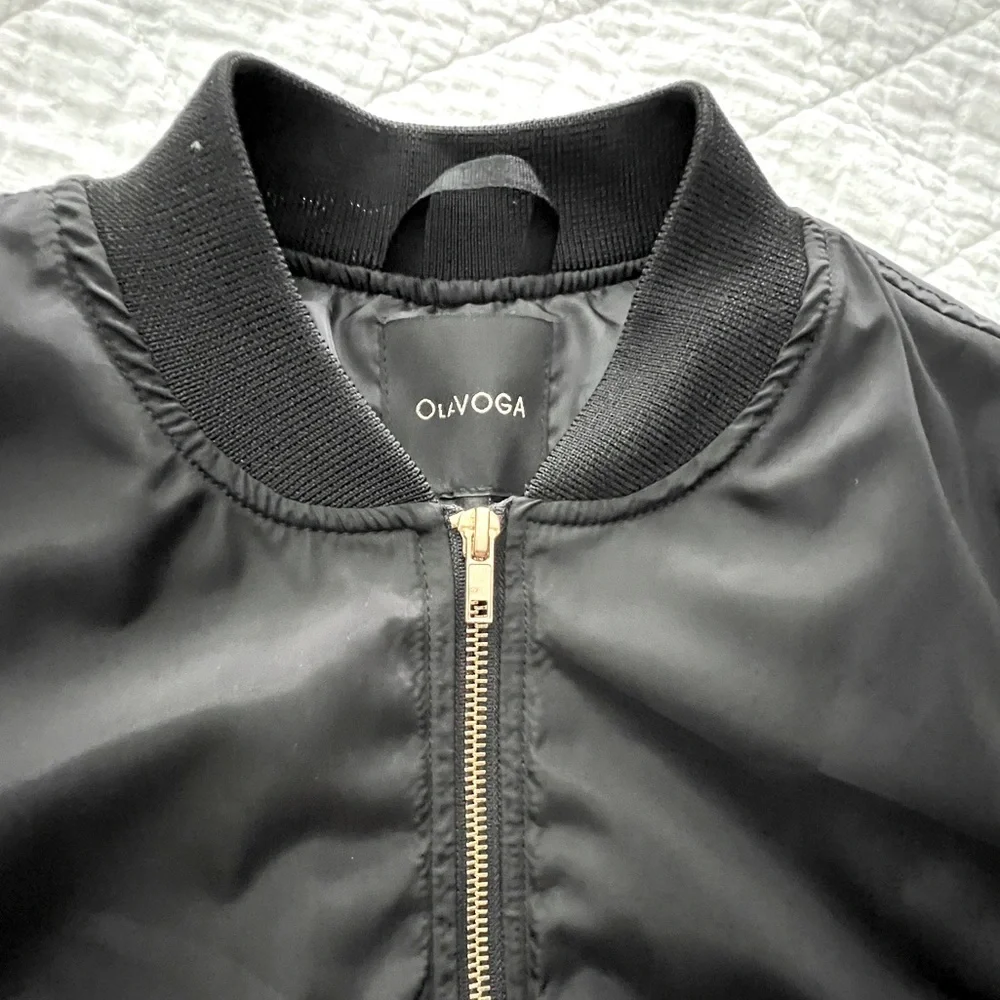 Stylish Bomber Jacket with Gold Finishes - Picture 3 of 12